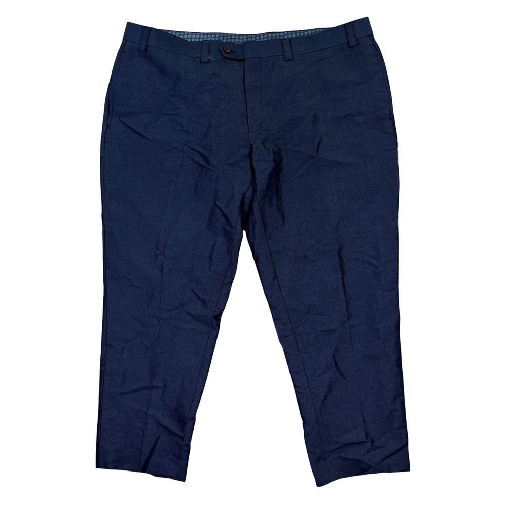Lauren Ralph Lauren Mens 40x24 Short Dress Pants Mens Navy Blue Rayon Trousers